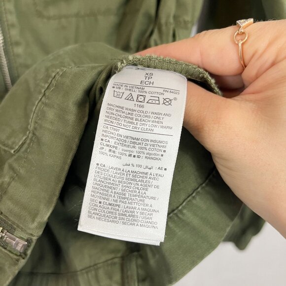 Old Navy Green Twill Utility Jacket Twilight core Bella Swan New Moon Size XS - Picture 4 of 6